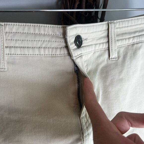 prAna Womens Sancho Mid Rise Short Sz 10 in Chalk Raw Hems Vintage Vibes - Picture 3 of 8